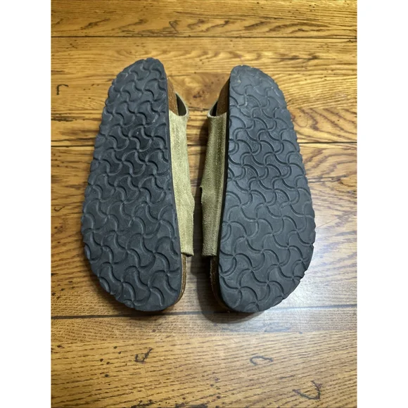 Birkenstock Milano Mens Sz 5/7 EU38 Comfort Slingback Sandals Khaki Brown Nice - Picture 7 of 9